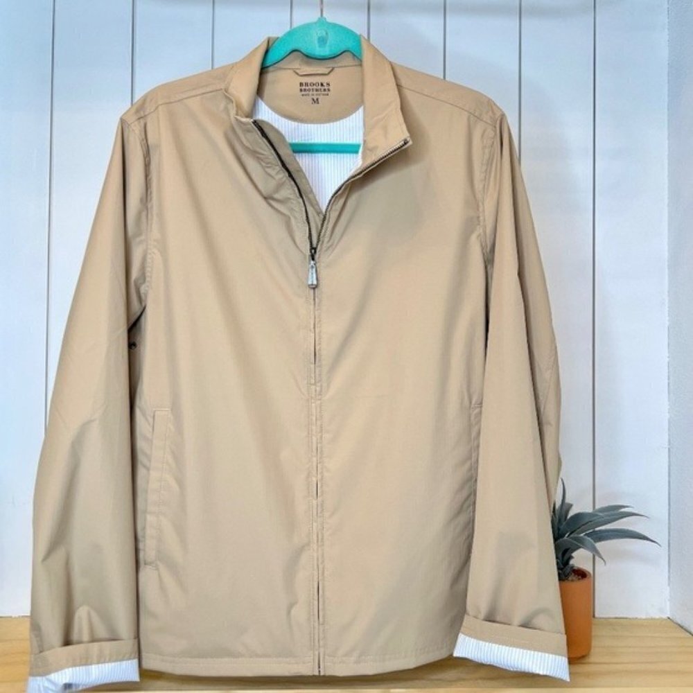 Brooks Brothers Men's Polyester Full Zip Lightweight Rain Jacket Size Medium - Picture 11 of 13